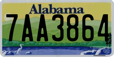 AL license plate 7AA3864