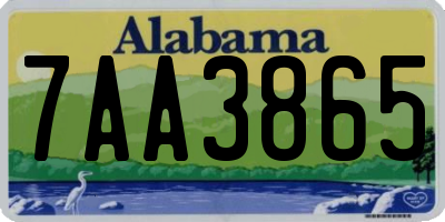 AL license plate 7AA3865