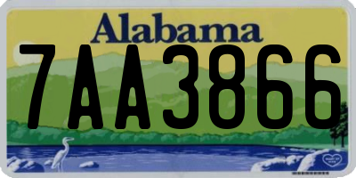 AL license plate 7AA3866