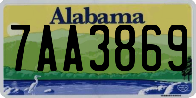 AL license plate 7AA3869