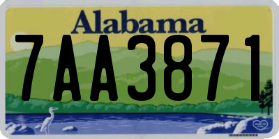 AL license plate 7AA3871