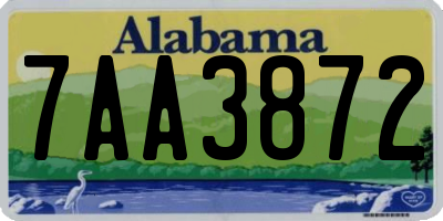 AL license plate 7AA3872