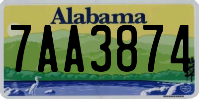 AL license plate 7AA3874