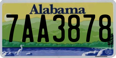 AL license plate 7AA3878