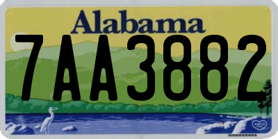AL license plate 7AA3882
