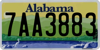 AL license plate 7AA3883