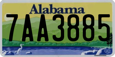 AL license plate 7AA3885