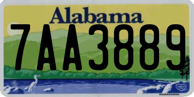 AL license plate 7AA3889