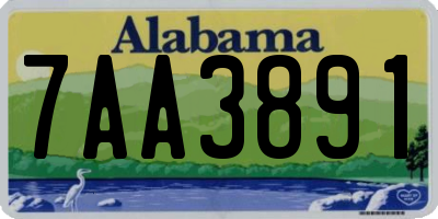 AL license plate 7AA3891