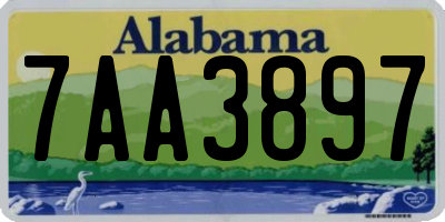 AL license plate 7AA3897