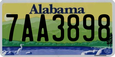 AL license plate 7AA3898