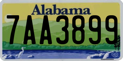 AL license plate 7AA3899