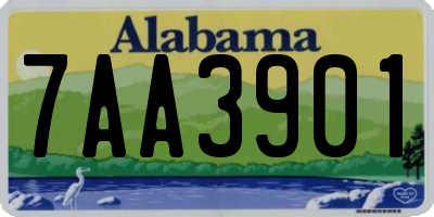 AL license plate 7AA3901