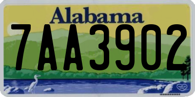 AL license plate 7AA3902