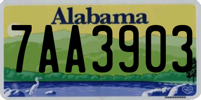 AL license plate 7AA3903