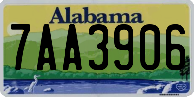 AL license plate 7AA3906