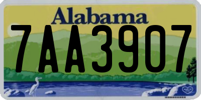 AL license plate 7AA3907