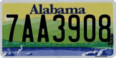 AL license plate 7AA3908