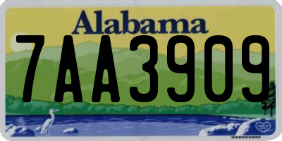 AL license plate 7AA3909
