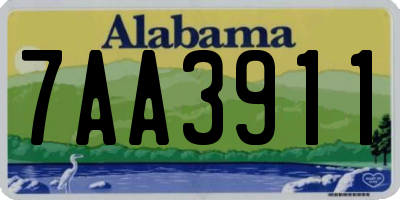 AL license plate 7AA3911