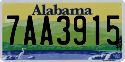 AL license plate 7AA3915