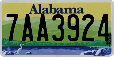 AL license plate 7AA3924