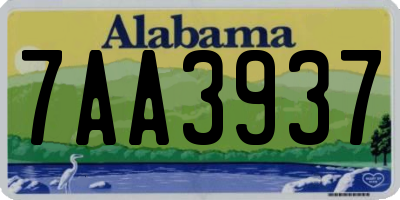 AL license plate 7AA3937