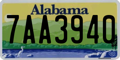AL license plate 7AA3940