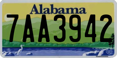 AL license plate 7AA3942