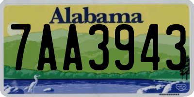 AL license plate 7AA3943