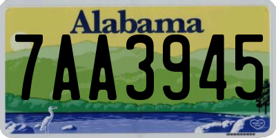 AL license plate 7AA3945