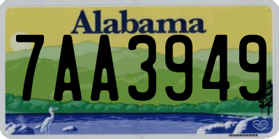 AL license plate 7AA3949