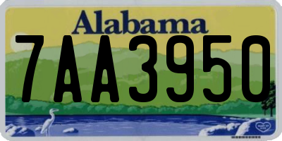 AL license plate 7AA3950