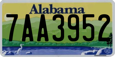 AL license plate 7AA3952
