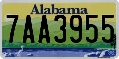 AL license plate 7AA3955