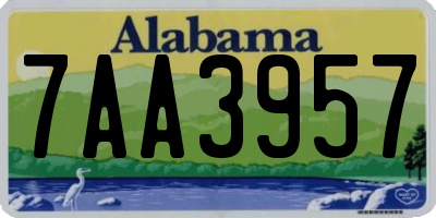 AL license plate 7AA3957