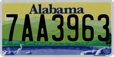 AL license plate 7AA3963