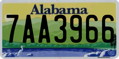 AL license plate 7AA3966