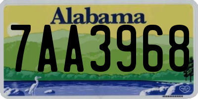 AL license plate 7AA3968