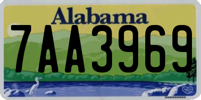AL license plate 7AA3969