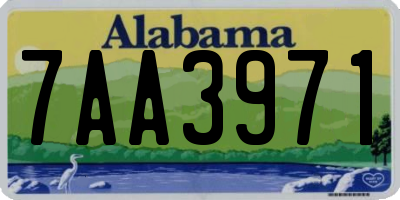 AL license plate 7AA3971