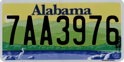AL license plate 7AA3976