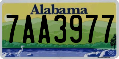 AL license plate 7AA3977