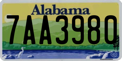 AL license plate 7AA3980