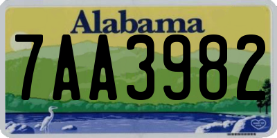 AL license plate 7AA3982