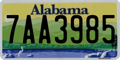 AL license plate 7AA3985