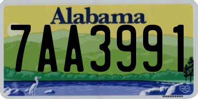 AL license plate 7AA3991