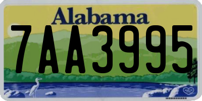 AL license plate 7AA3995