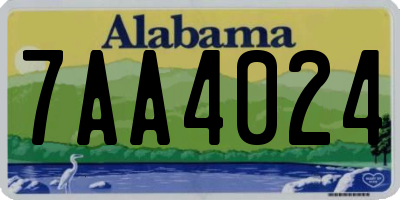 AL license plate 7AA4024