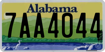 AL license plate 7AA4044